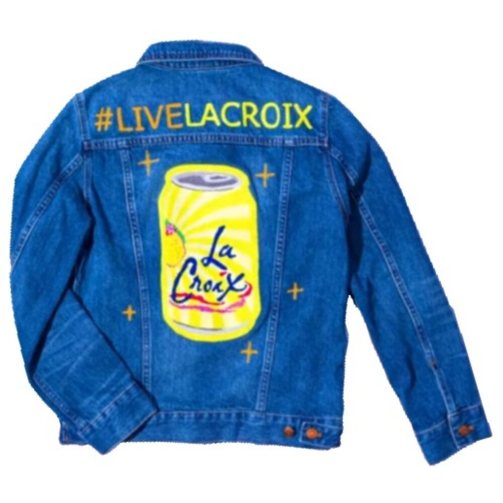 La Croix Limoncello Chainstitch Embroidered Denim Jean Jacket